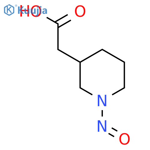 2-(1-Nitrosopiperidin-3-yl)acetic acid structure