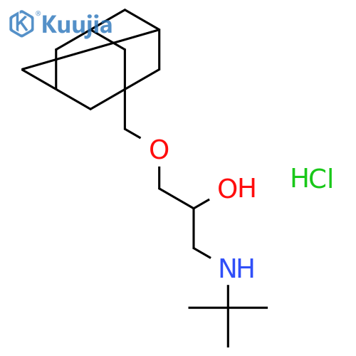 {3-(adamantan-1-yl)methoxy-2-hydroxypropyl}(tert-butyl)amine hydrochloride structure