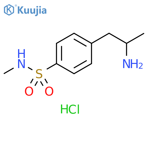 4-(2-aminopropyl)-N-methylbenzene-1-sulfonamide hydrochloride structure