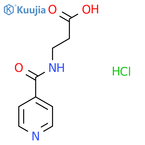 3-[(Pyridin-4-yl)formamido]propanoic acid hydrochloride structure