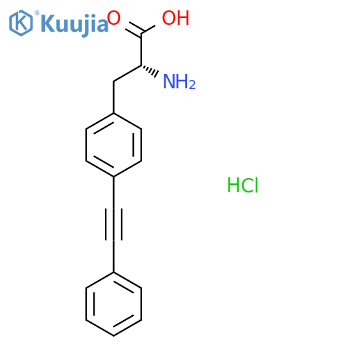 (2R)-2-amino-3-[4-(2-phenylethynyl)phenyl]propanoic acid hydrochloride structure