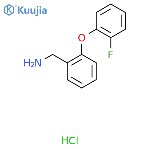 1-[2-(2-Fluorophenoxy)phenyl]methanamine hydrochloride structure