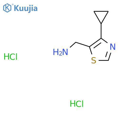 1-(4-Cyclopropyl-1,3-thiazol-5-yl)methanamine dihydrochloride structure