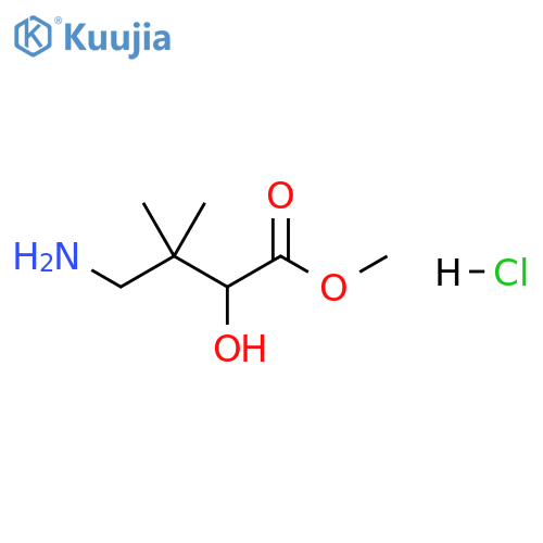 Butanoic acid, 4-amino-2-hydroxy-3,3-dimethyl-, methyl ester, hydrochloride (1:1) structure