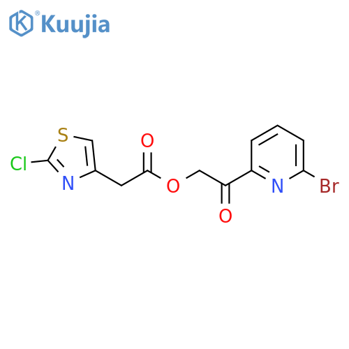 2-(6-Bromo-2-pyridinyl)-2-oxoethyl 2-chloro-4-thiazoleacetate structure