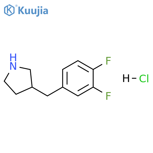 3-(3,4-difluorophenyl)methylpyrrolidine hydrochloride structure