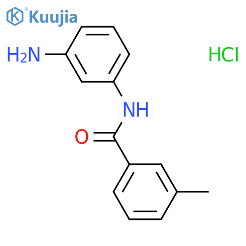 Benzamide, N-(3-aminophenyl)-3-methyl-, hydrochloride (1:1)  structure