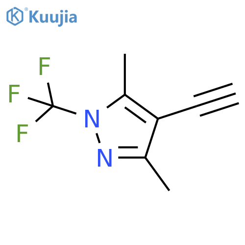 1H-Pyrazole, 4-ethynyl-3,5-dimethyl-1-(trifluoromethyl)- structure