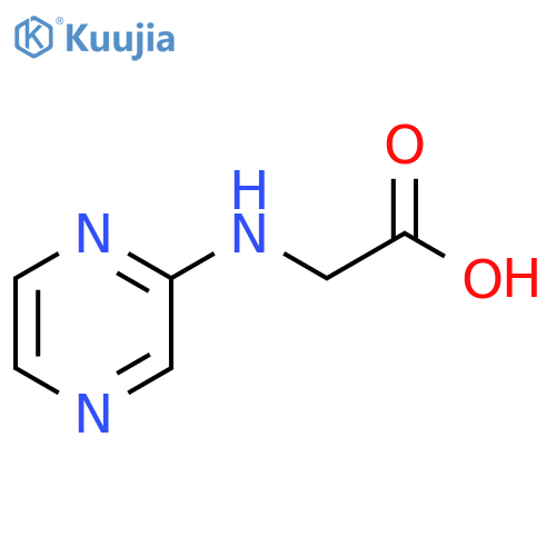 2-(pyrazin-2-yl)aminoacetic acid structure