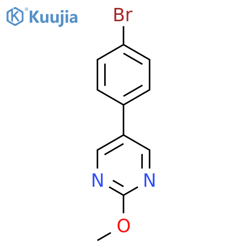 Pyrimidine, 5-(4-bromophenyl)-2-methoxy- structure
