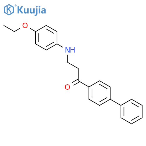 1-([1,1'-Biphenyl]-4-yl)-3-((4-ethoxyphenyl)amino)propan-1-one structure