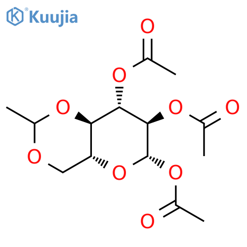 b-D-Glucopyranose,4,6-O-ethylidene-, triacetate (9CI) structure