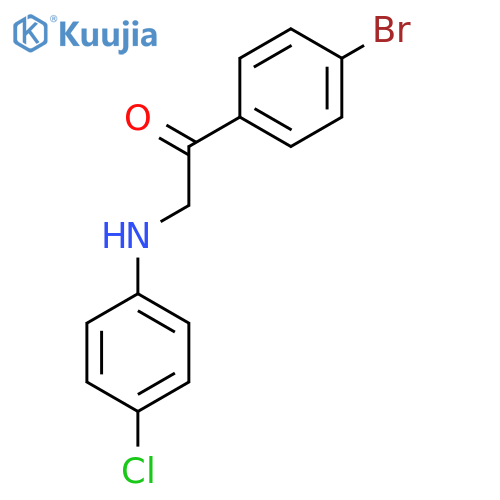 1-(4-Bromophenyl)-2-((4-chlorophenyl)amino)ethanone structure
