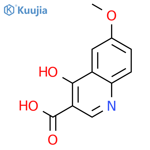 4-Hydroxy-6-methoxyquinoline-3-carboxylic acid structure