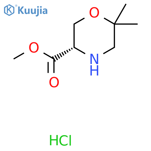 Methyl (S)-6,6-dimethylmorpholine-3-carboxylate hydrochloride structure