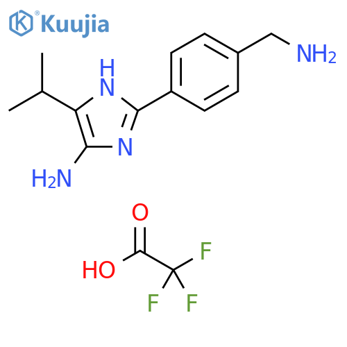 2-(4-Aminomethyl-phenyl)-5-isopropyl-1H-imidazol-4-ylamine trifluoroacetate structure