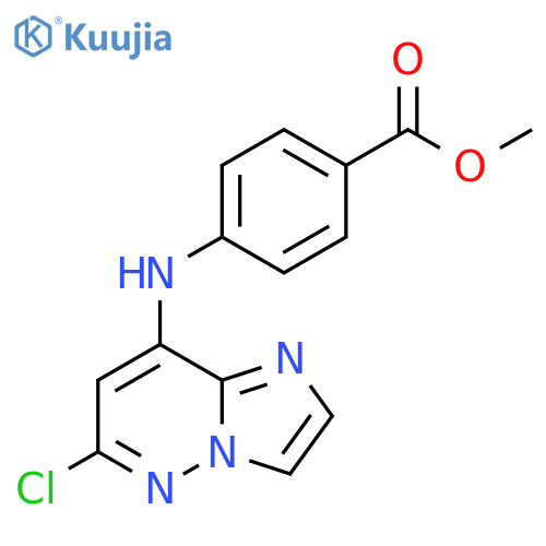 4-(6-Chloro-imidazo[1,2-b]pyridazin-8-ylamino)-benzoic acid methyl ester structure