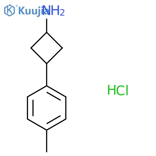 (1r,3r)-3-(4-Methylphenyl)cyclobutan-1-amine hydrochloride structure