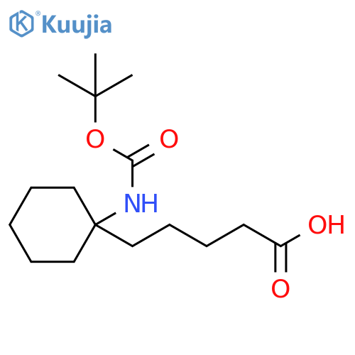 1-[[(1,1-Dimethylethoxy)carbonyl]amino]cyclohexanepentanoic acid structure