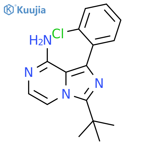 1-(2-Chlorophenyl)-3-(1,1-dimethylethyl)imidazo[1,5-a]pyrazin-8-amine structure