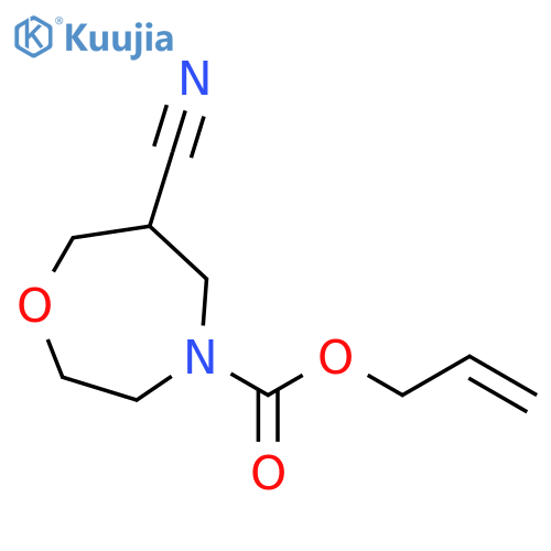 2-Propen-1-yl 6-cyanotetrahydro-1,4-oxazepine-4(5H)-carboxylate structure