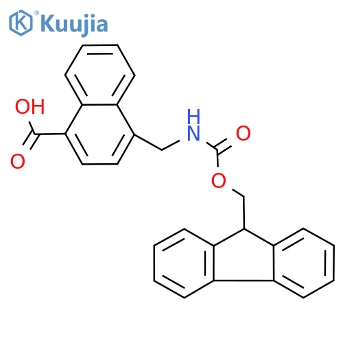 4-({(9H-fluoren-9-yl)methoxycarbonyl}amino)methylnaphthalene-1-carboxylic acid structure