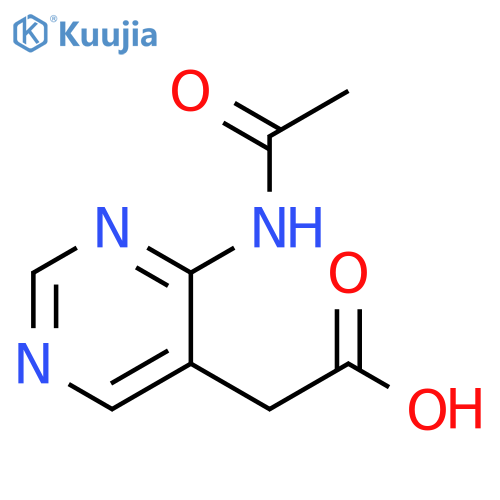 4-(Acetylamino)-5-pyrimidineacetic acid structure