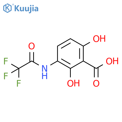2,6-Dihydroxy-3-[(2,2,2-trifluoroacetyl)amino]benzoic acid structure