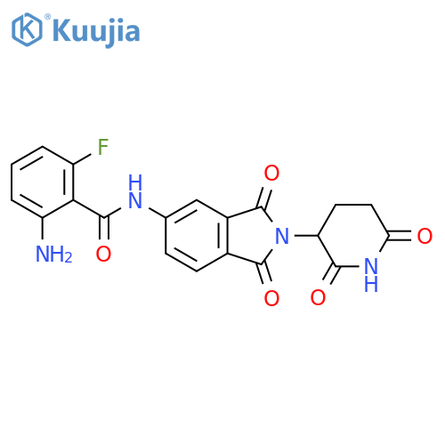 2-Amino-N-[2-(2,6-dioxo-3-piperidinyl)-2,3-dihydro-1,3-dioxo-1H-isoindol-5-yl]-6-fluorobenzamide structure