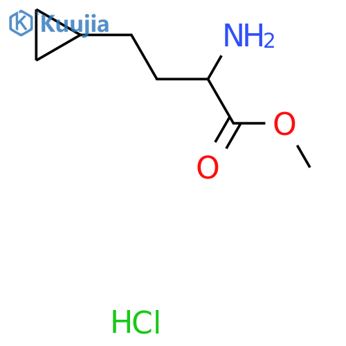 Methyl 2-amino-4-cyclopropylbutanoate hydrochloride structure