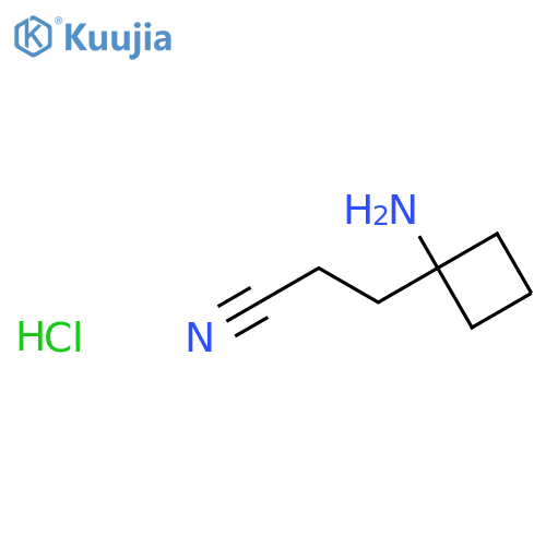 3-(1-Aminocyclobutyl)propanenitrile hydrochloride structure