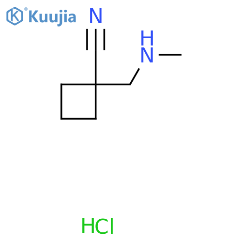 1-[(Methylamino)methyl]cyclobutane-1-carbonitrile hydrochloride structure