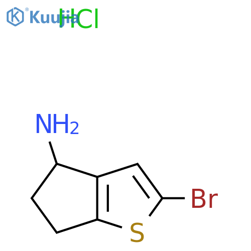 2-bromo-4H,5H,6H-cyclopenta[b]thiophen-4-amine hydrochloride structure
