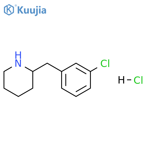 2-(3-Chlorobenzyl)piperidine hydrochloride structure