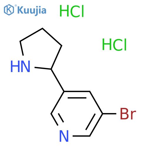 3-Bromo-5-pyrrolidin-2-yl-pyridine dihydrochloride structure