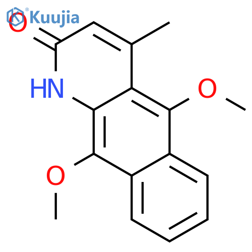 1-aza-9,10-dimethoxy-4-methyl-2-oxo-1,2-dihydroanthracene structure
