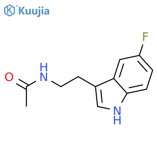 N-2-(5-fluoro-1H-indol-3-yl)ethylacetamide structure