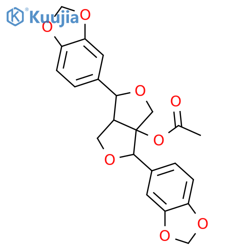 7,9':7',9-Diepoxy-8,8'-lignan-3,3',4,4',8-pentol; (7R,7'S,8S,8'R)-form, 3,4:3',4'-Bis(methylene) ether, 8-Ac structure