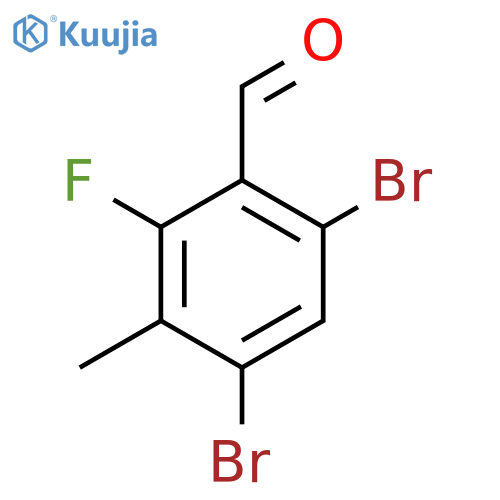 4,6-Dibromo-2-fluoro-3-methylbenzaldehyde structure