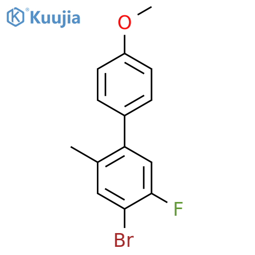 4-Bromo-5-fluoro-4'-methoxy-2-methyl-1,1'-biphenyl structure