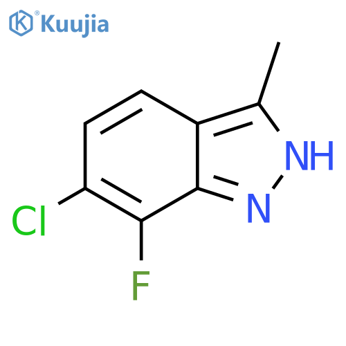 6-Chloro-7-fluoro-3-methyl-1H-indazole structure