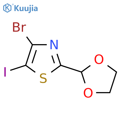 4-Bromo-2-(1,3-dioxolan-2-yl)-5-iodothiazole structure