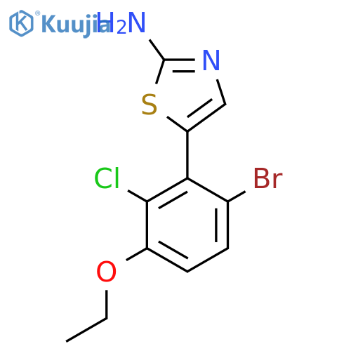 5-(6-Bromo-2-chloro-3-ethoxyphenyl)thiazol-2-amine structure