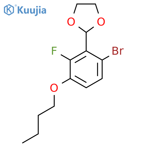 2-(6-Bromo-3-butoxy-2-fluorophenyl)-1,3-dioxolane structure