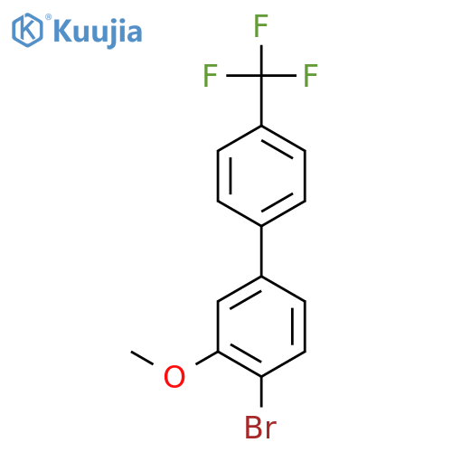 4-Bromo-3-methoxy-4'-(trifluoromethyl)-1,1'-biphenyl structure
