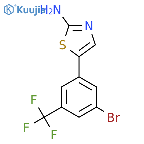 5-(3-Bromo-5-(trifluoromethyl)phenyl)thiazol-2-amine structure
