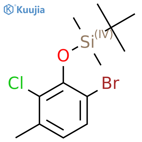 (6-Bromo-2-chloro-3-methylphenoxy)(t-butyl)dimethylsilane structure