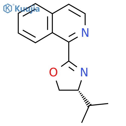 (R)-4-Isopropyl-2-(isoquinolin-1-yl)-4,5-dihydrooxazole structure