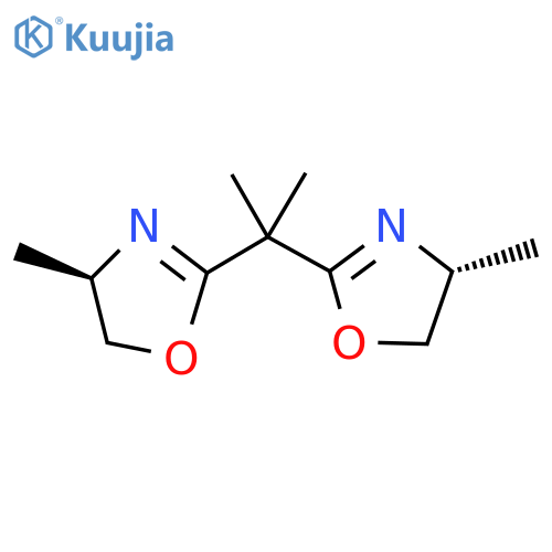 (4R,4'R)-2,2'-(Propane-2,2-diyl)bis(4-methyl-4,5-dihydrooxazole) structure