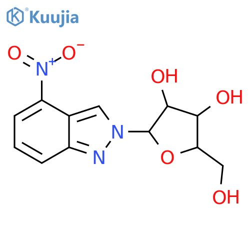 2H-Indazole, 4-nitro-2-b-D-ribofuranosyl- structure